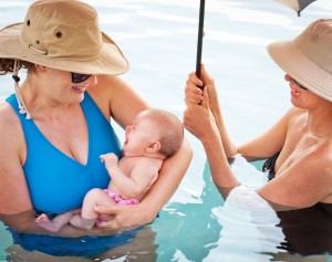 addie-in-pool