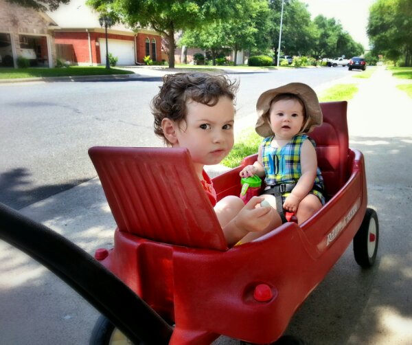 First double trouble wagon ride.